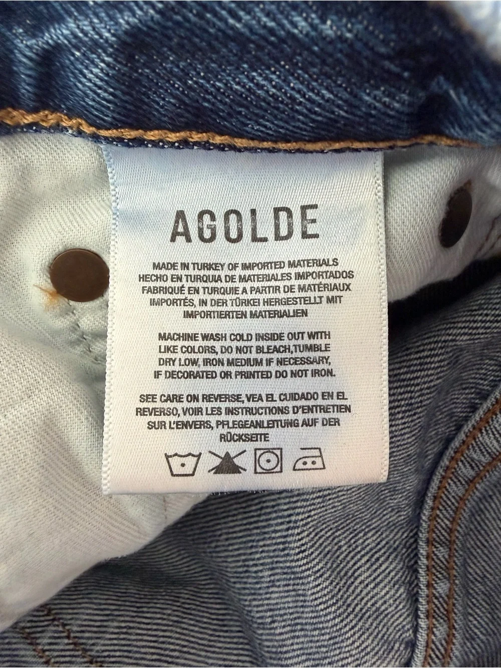 AGOLDE 90s Pinch Waist High Rise Straight Jeans in Control size 23